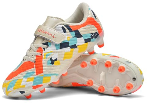 Solamni Firm Ground Fußballschuhe Kinder Kunstrasen Jungen Mädchen