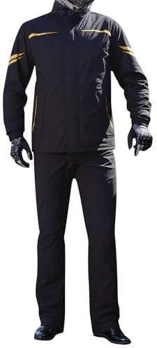 Bauzuoyo Combinaison de pluie pour homme et femme - Veste et pantalon de pluie réfléchissants - Imperméable - Haute visibilité - Coupe-vent - Manteau de pluie à capuche pour le travail, la moto, le