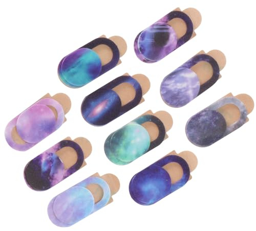 Warmhm 10 Stück Teiliges Webcam Cover mit Sternenhimmel Design Ultradünne Kameraabdeckung aus Verschleißfestem Material Passend für Laptop Smartphone Tablet Einfacher Schutz der
