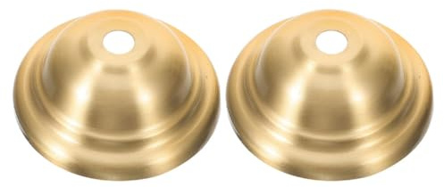 AUTSUPPL Rosace Plafonnier En Laiton Pur Doré Lot De 2 Plaques De Montage Pour Luminaire Couvercle De Suspension Style Chapeau Britannique Pour Salon Et Salle À Manger