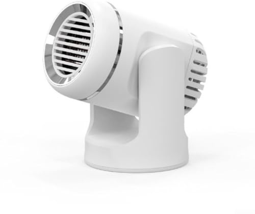 HpLive Termoventilatore auto 12V con funzione di riscaldamento rapido e raffreddamento, per sbrinamento rapido del parabrezza, 180° verticale e 360° regolabile orizzontalmente (bianco)