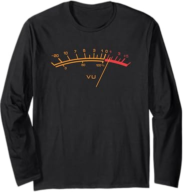 VU Meter Analog Retro HiFi Audio Pegel Signal Langarmshirt