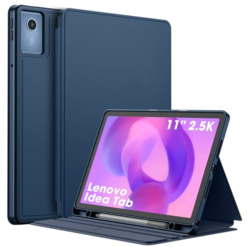 Fintie Case for Lenovo Idea Tab 11 Inch 2025 (TB-336ZU/TB-336FU), Navy | Slim TPU Folio Tablet Protective Case, Built-in Pencil Holder, Auto Sleep/Wake Function
