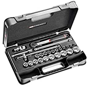 Facom Coffret Douilles 1/2 6 Pans Métriques - 26 Pièces - S.161-4P6Pb