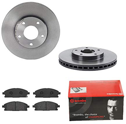 2 Bremsscheiben belüftet 280 mm + Bremsbeläge Vorne von Brembo (1420-54609) Bremsensatz Bremsanlage Bremsen-Kit,Bremsenset, Bremsscheiben, Bremsbeläge, Bremsen-Set, Beläge, Bremsbelag, Bremsbelagsatz,