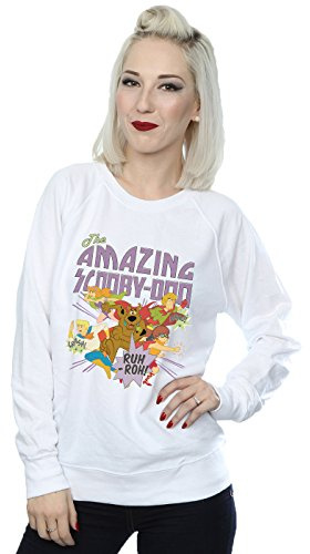 Absolute Cult Scooby Doo Women's The Amazing Scooby Sweatshirt White Large