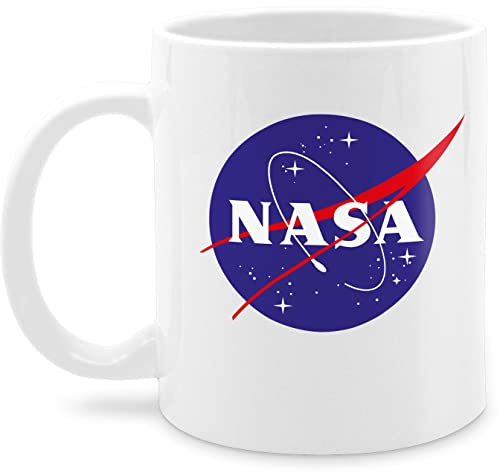 Tasse Tassen 325ml - Statement - Raumfahrt Nasa Meatball Logo I - 325 ml - Weiß - becher kaffetassen sprüche statements space milchkaffeetassen statement-tasse frohes neues jahr patch kaffeetasse