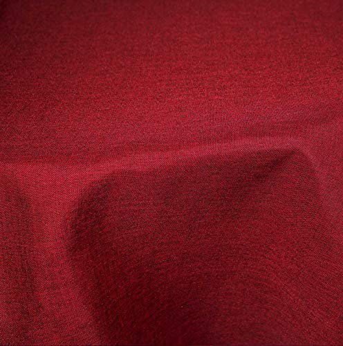 Tischdecke oval 160x220 cm Struktur Leinen-Optik beschichtet Wasser und Schmutz abweisend Lotuseffekt #1083 (Bordeaux rot)