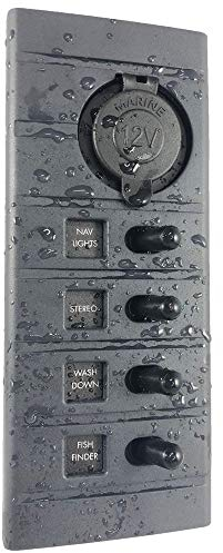 BAJO PEDIDO - (XL) 4 WAY SWITCH PANEL WATERPROOF CONNEX+12V