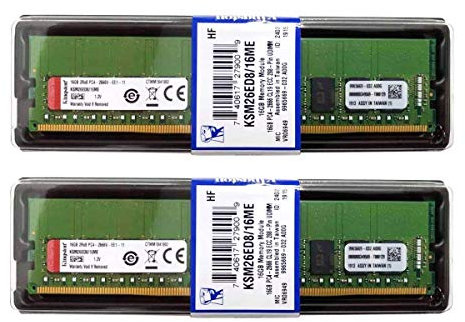 Kingston Memory Bundle with 32GB (2 x 16GB) DDR4 PC4-19200 2400MHz Memory DIMMs Compatible with Dell PowerEdge T330, R230, R330 Servers