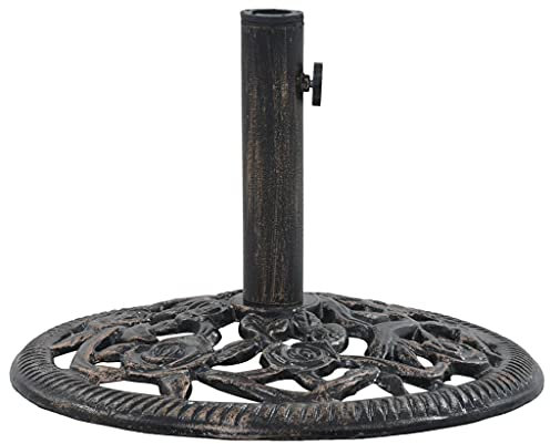 Goliraya Base de sombrilla de Hierro Fundido Color Bronce 12 kg 48 cm