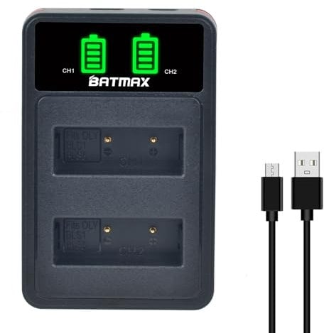 Batmax Rapid PS-BLS5 LCD Dual USB Battery Charger for Olympus PS-BLS1 BLS-5 BLS50 E-400 E-420 E-450 E-600 E-620 E-P1 E-P2 E-P3 EVOLT E-410 E-M10E-PL2 E-PL3 E-PL5 E-PL6 E-PL7 E-PL8 E-PM1