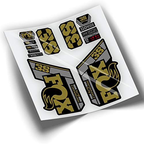 Aufkleber Gabel Fox 38 Performance Elite 2021 Bicolor WP434 gold