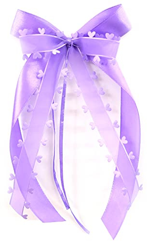 20 STK Autoschleifen Antennenschleifen,Organza Herzen Schleifen Auto Schmuck Braut Paar Dekoration Autoschmuck Car Wedding Deko Hochzeitsschleifen für Hochzeit Party Geburtstag Geschenverpackung,Lila