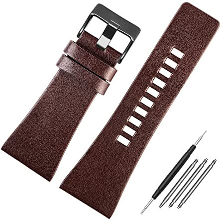 22mm 24mm 26mm 27mm 28mm 30mm 32mm Echtes Lederarmband Herrenuhr Zubehör Uhrenarmband, 26mm