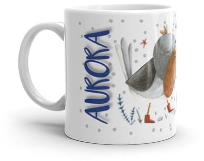 Tazza con Nome Aurora, 300 ml, in Ceramica