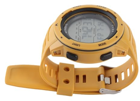 Keenso Digitale Sportuhr Multifunktionale wasserdichte Leuchtende Timing-Herren-Sport-Laufuhr für den Außenbereich (Gelb)