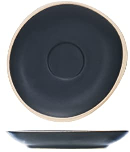 Cosy & Trendy 3276112C Galloway Espresso-Untertasse, Schwarz, 12 cm Durchmesser, 6 Stück