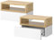 Vicco Nachttisch Urbano, Nachtkommode, Goldkraft Eiche/Weiß, 45 x 28 cm
