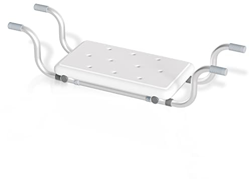 Tubiaz Badewannensitz 72-82 x 23 x 41 cm Tragkraft 136 kg, Badewannenbrett Abstand Wanne/Wand Min 10 cm