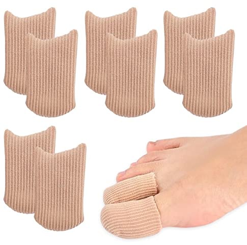 Ssiyiya Gel-Zehenschutz für große Zehen, weicher Stoff, Zehenschutz, geschlossene Kappen, Zehenmanschetten, Anti-Reibung, große Zehenschutz, für Männer und Frauen, Fußpflege, 8 Stück