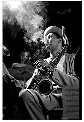 VOLBOZ Dexter Gordon American Jazz Tenorsaxophonist Schlafsaal Schlafzimmer Art Deco Poster Leinwand Poster Schlafzimmer Dekor Sport Landschaft Büro Zimmer Dekor Geschenk ungerahmt 20 x 30 cm