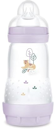 MAM Easy Start Anti-Colic Babyflasche 260 ml, 0+ Monate, Gr. 1, Tiger
