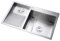 Fregadero De Lavandería De Acero Inoxidable para El Hogar, Fregadero Doble, Fregadero De Cocina, Fácil De Limpiar, con Tabla De Lavar (Color : Left, Size : 80x48x22cm)