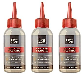 Cien Men Coffein Tonic Haarpflege Produkt Mittel gegen Haarausfall für Stärkere Haarwurzeln Vegan 150 ml Flüssigkeit (3 Stück)