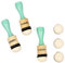 Craftelier - Mini-Tintenpinsel-Set für Scrapbooking und Basteln | Enthält 3 Applikatoren mit Klettverschluss + 6 austauschbare runde Pads Durchmesser 20 mm | Farbe Türkis