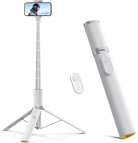 TODI Trípode para teléfono de 63 pulgadas, trípode para iPhone y selfie Stick con control remoto, soporte de trípode de teléfono para grabación de video, trípode de viaje para trípode de teléfono