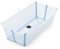 Stokke Flexi Bath X-Large, Ocean Blue - Geräumige faltbare Babybadewanne - Leichte Konstruktion & einfach zu verstauen - Bequem für zuhause oder auf Reisen - Ideal für Kinder von 0-6 Jahren