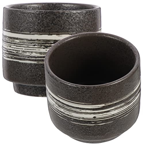 MAGICLULU 2pièces Tasse à Thé Japonaise Vintage Céramique Rustique Accessoire De Maison De Thé Pour Usage Quotidien Design Pratique Et Artisanat Moderne