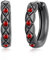Schwarz Creolen 925 Sterling Silber Granat Ohrringe Schwarz Herren Ohrringe Punk Stil Minimalist Schmuck Geschenk für Damen Herren