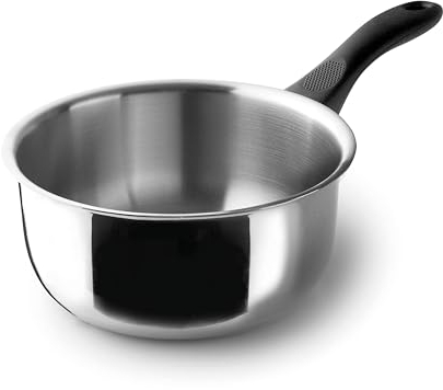 Lacor - 31220 - Garinox Gerader Topf, Edelstahl, glänzend poliert, ergonomischer Bakelitgriff, 2,5 Liter, Induktionsgeeignet, nicht backofenfest, spülmaschinenfest, Ø20cm