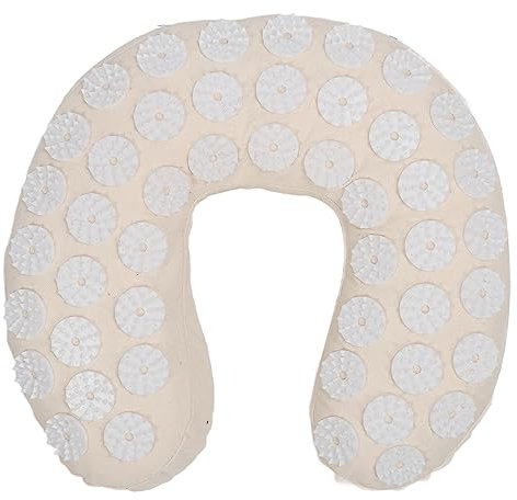 TITA-DONG Akupressur-Nackenkissen aus Memory-Schaum, Reisezubehör-Kissen Zur Linderung von Nacken- und Rückenschmerzen, U-förmiges Akupunkt-Massage-Nackenkissen für Lange Reisen Im Auto und Im Büro