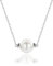 Love Me Santika Perlenkette Für Damen 925 mit Anhänger | Elegante Silber Halskette mit Zirkoniumsteinen | Damen Perlen Kette | Kette Schmuck Geschenk für Frauen, Freundin, A-041-1