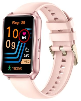 Fitness Tracker Watch with 24/7 Heart Rate(Make Call)Blood Oxygen Blood Pressure Sleep Monitor,100+ Sports Modes,Step Calorie Counter Pedometer IP68 Waterproof for Android and iPhone Women Men