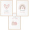 Mutzauber® Poster Affirmationsposter A4 A3 Kinderzimmer Jungen Mädchen A4 A3 Bilder Kinderzimmer Motivation Bär Tiere Kinder Kindergarten verschiedene Motive Wandposter (Schnecke rosa)