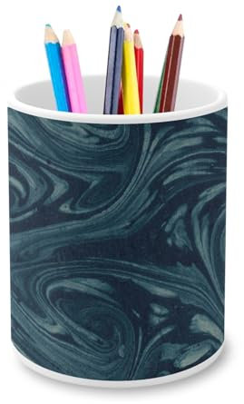 Fabulous Pot à Crayon en Céramique - Tourbillon Marbre Texture Abstrait Peinture - 325 ml