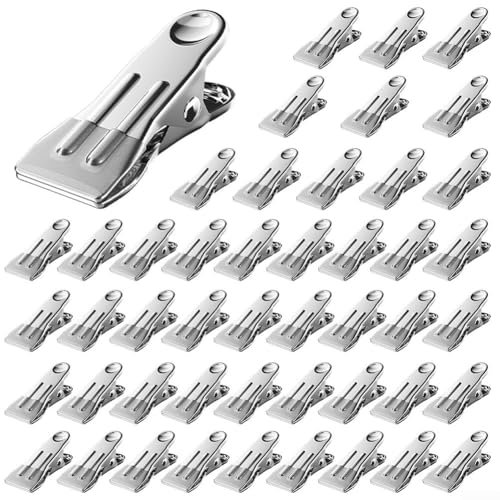 Robust 48 Piece Set of Stainless For steel Pool Cover Clips Solution to Keep Your Covers in Place Year Round (black)