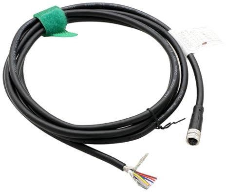 HangTon Cavo dati di alimentazione femmina M8 a 8 pin per Baumer CX Machine Vision Industrial Camera Sensor Automation Control I/O, codifica A, schermato, 1 m