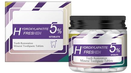 Zahnputztabletten Mint, Purple Zahnpasta-Tabletten, Lila Zahnpasta Weisse Zähne, Aufhellen die Zähne, Flecken, Zahnputztabletten mit Sofort & Langzeiteffekt