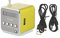 Juroupi Mini Altoparlante Cablato da 3,5 Mm Lettore MP3 Portatile Radio FM Amplificatore Musicale Supporto TF Card U Disco Altoparlante per DVD Laptop Telefono Cellulare (Giallo)