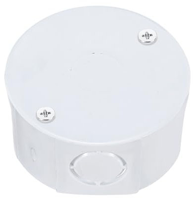 sourcing map PVC Conduit Box Junction Box Bottom Box Eight Holes with Cover, M4 Screws 65mm for Home Hose Electrical Conduit Electronic Projects