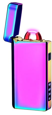 SKRFIRE Windproof Electric Lighter Rechargeable – Plasma Arc Design, USB Charging, Multi-Mode Flashlight & Digital Battery Indicator, Essential for Survival, Hiking & BBQ (Colors)