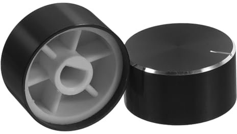 NUOBESTY 2 Stück Potentiometerknopf Universal-bedienknöpfe Drehschalterknopf Instrumentenzubehör Drehknöpfe Potentiometer Zur Gitarrensteuerung Pedalknauf Gitarreneffekt Plastik Black