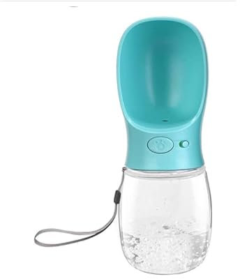 Bouteille d'eau portable pour chien – Anti-fuite, 350 ml, bleu
