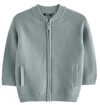 NEXT Jungen Standard Bomberjacke mit durchgehendem Reißverschluss Blau 86-92