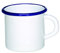 Krüger 'Karl 18/B Mug Husum 8 cm Mug, Acier, Blanc avec Bordure Bleue, 8 x 8, 5 cm